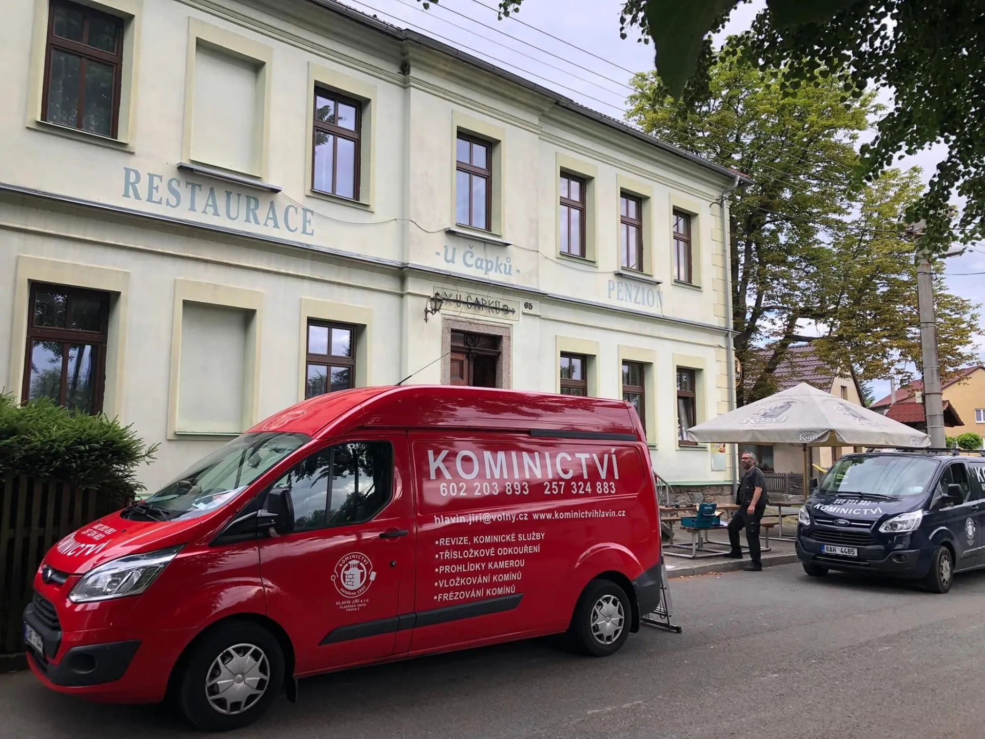 Firemní vůz Kominictví Hlavín
